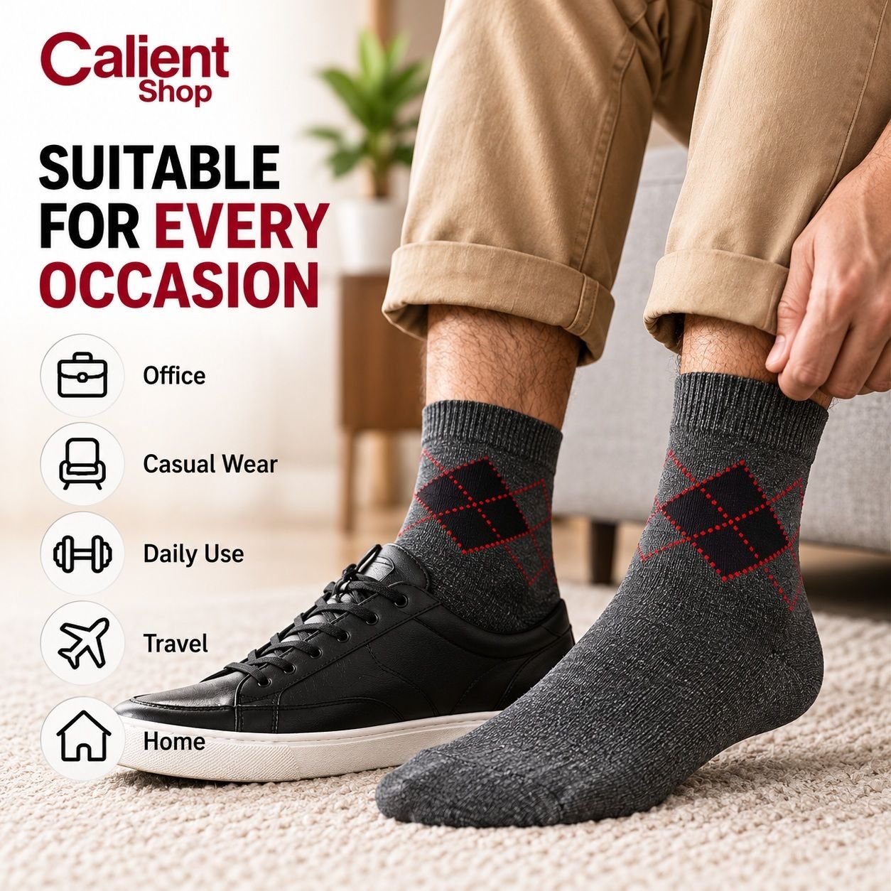 CALIENT 12 Pairs Ankle Length Cotton Socks for Men, Pack of 12, Assorted - Image 4